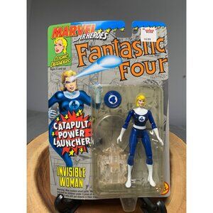 Marvel 1994 Fantastic Four Invisible Woman Figure with Catapult Power Launcher B